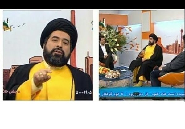 جنجال های حضور یک روحانی با لباس زردرنگ در تلویزیون+عکس