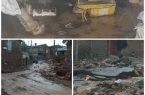 خسارات سیل به منازل و تاسیسات زیربنایی شهرستان گلوگاه + تصاویر