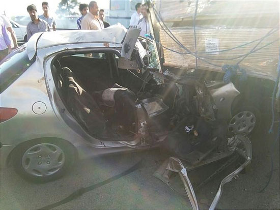 تصادف مرگبار کامیون و خودروی ۲۰۶ در جنوب شهرستان ساری