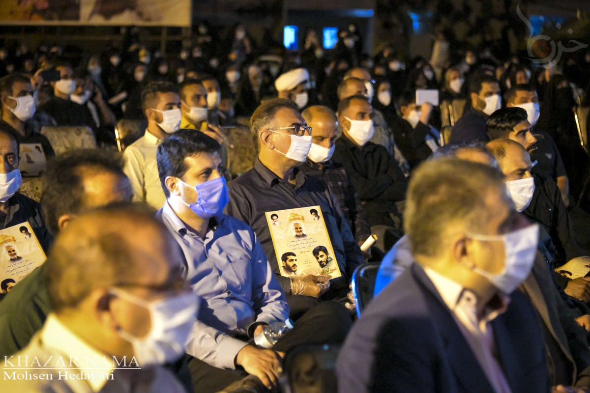 تصاویری از مراسم وداع با پیکر شهدای خان طومان در ساری