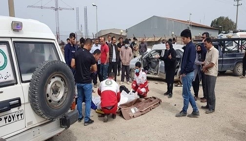 تصادف مرگبار در بهشهر با ۵ کشته و زخمی