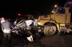 تصادف مرگبار پراید و کامیون در ساری