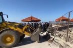 تخریب پلاژ بهزیستی در بابلسر با هدف آزادسازی سواحل مازندران