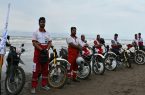 ناجیان غریق موتورسوار در سواحل مازندران بکارگیری شدند